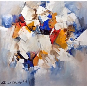 Mashkoor Raza, 24 x 24 Inch, Oil On Canvas, Abstract Painting, AC-MR-742
